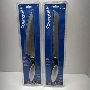 Oneida 8" Chef Knife & 8" Bread Knife High Carbon StainlessSteal Comfort nonslip